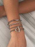 Momentlover Original Simple Rhinestone Chains Bracelet