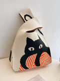 Momentlover Multi-Colored Animal Printed Woven Handbag Bags Accessories
