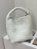 Momentlover Woven Solid Color Handbags Bags