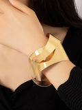 Momentlover Solid Color Hollow Geometric Bracelet Accessories