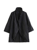 Momentlover Solid Color Long Sleeves Loose Buttoned Pleated Stand Collar Shirts Top + Pants Bottom Two Pieces Set