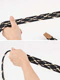 Momentlover 20 Colors Simple Contrast Color Weave Belt