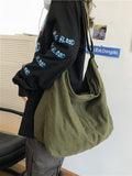 Momentlover Casual Canvas Solid Color Bags Accessories