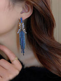Momentlover Urban Blue Tasseled Earring