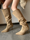 Momentlover Split-Joint Pointed-Toe Pumps Boots