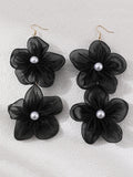 Momentlover Three-Dimensional Flower Drop Earrings