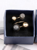 Momentlover Stylish Selection Adjustable Geometric Rings Accessories