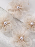 Momentlover Three-Dimensional Flower Drop Earrings