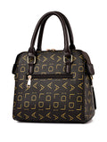 Momentlover Casual Letter Print Zipper Simpel Shoulder Bag