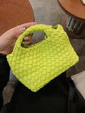Momentlover Woven Solid Color Handbags Bags