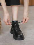 Momentlover Split-Joint Round-Toe Rivet Lace-Up Dr. Martens Boots Boots
