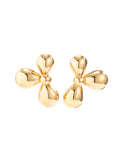 Momentlover Solid Color Flower Shape Drop Earrings