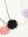Tied Three-Dimensional Flower Solid Color Necklaces Accessories