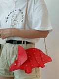 Momentlover Zipper Rivet Chains Animal Shape Crossbody Bags