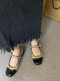 Momentlover Split-Joint Round-Toe Round Cut Mary Janes