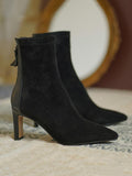 Momentlover Zipper Split-Joint Pointed-Toe Sock Boots Boots