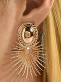 Momentlover Solid Color Geometric Drop Earrings
