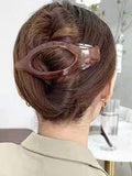 Momentlover Solid Color Hollow Geometric Hair Clips