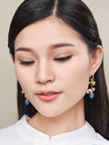 Momentlover Vintage Asymmetric Plum Blossom Branch Earrings