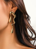 Momentlover Solid Color Geometric Drop Earrings