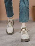 Momentlover Split-Joint Round-Toe Rivet Lace-Up Dr. Martens Boots Boots