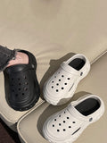 Momentlover Round-Toe Hollow Slider Sandals Crocs