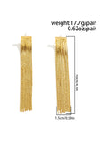 Momentlover Tasseled Solid Color Earrings Accessories