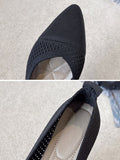 Momentlover Solid Color Hollow Breathable Flat Shoes