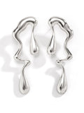 Momentlover Solid Color Geometric Drop Earrings