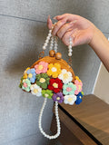 Momentlover Flower Shape Chains Handbags Crossbody Bags