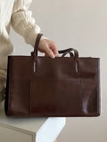 Momentlover Simple Solid Color PU Bags Accessories