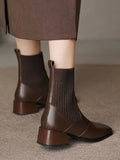 Momentlover Split-Joint Solid Color Chelsea Boots Boots