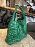 Momentlover Woven Solid Color Handbags Bags