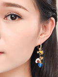 Momentlover Vintage Asymmetric Plum Blossom Branch Earrings