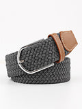 Momentlover 20 Colors Simple Contrast Color Weave Belt
