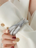 Momentlover Pleated Solid Color Bracelet Accessories