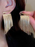 Momentlover Tasseled Solid Color Earrings Accessories Eardrop
