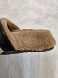 Momentlover Velvet Split-Joint Slippers