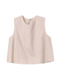 Momentlover Solid Color Loose Round-Neck Vest + High Waisted  Skirt Two Pieces Set