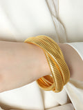 Momentlover Pleated Solid Color Bracelet Accessories