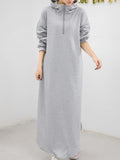 Momentlover Simple Loose 2 Colors Long Dress