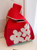 Momentlover Floral Woven Handbag Bags