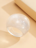 Momentlover Original Solid Color Geometric Resin Rings Accessories