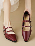 Momentlover Split-Joint Shallow Cut Pointed-Toe Flat Shoes