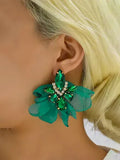 Momentlover Flower Shape Drop Earrings