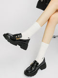 Momentlover Split-Joint Round-Toe Loafers