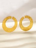 Momentlover Solid Color Hollow Geometric Drop Earrings