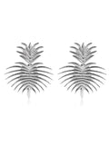 Momentlover Solid Color Leaves Shape Drop Earrings