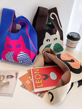 Momentlover Multi-Colored Animal Printed Woven Handbag Bags Accessories