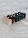 Momentlover Vintage Solid Color Velvet Hand Bag